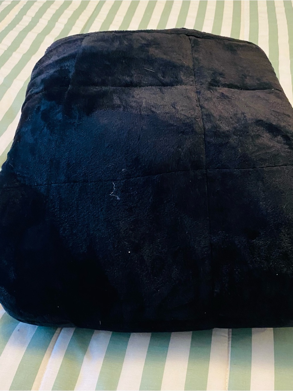 Black Weighted Blanket Queen Size. Weighs 15 pounds